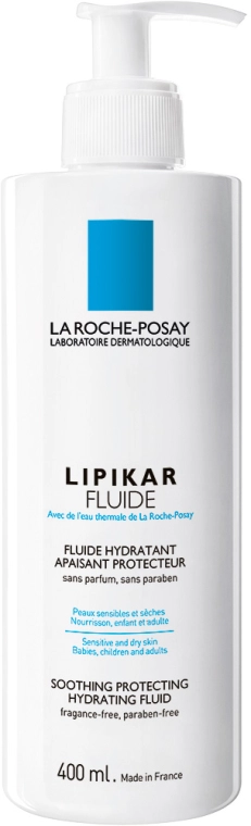 La Roche-Posay Увлажняющий флюид для ежедневного ухода за нормальной и склонной к сухости кожи младенцев, детей и взрослых Lipikar Fluide - фото N3