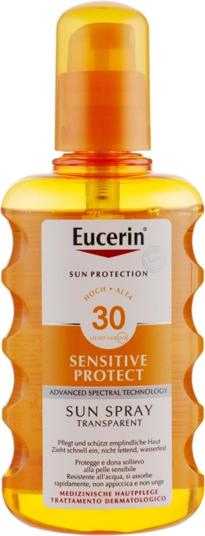 Eucerin Солнцезащитный спрей для тела SPF 30 Sun Spray Transparent SPF 30 - фото N1