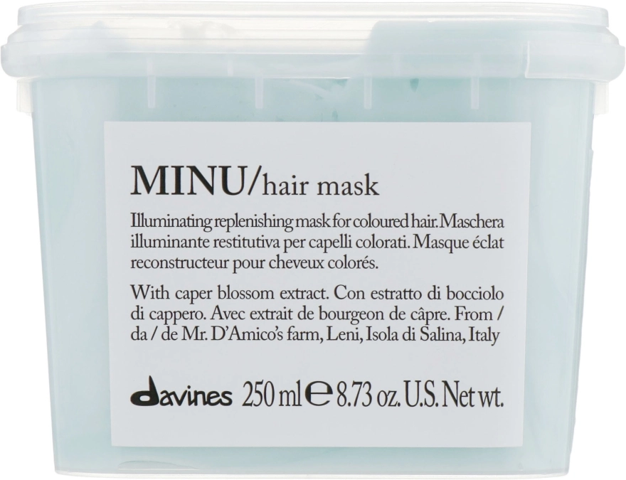 Davines Маска для додання блиску і захисту кольору волосся Minu Mask - фото N2