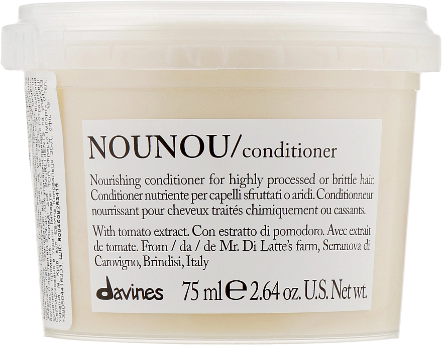 Davines Поживний кондиціонер для ущільнення ламкого та пошкодженого волосся Nourishing Nounou Conditioner - фото N1