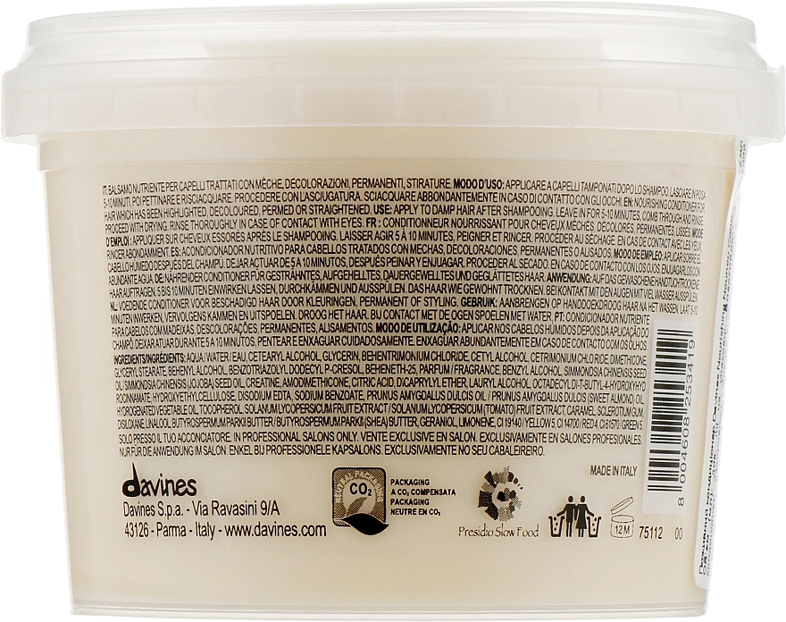 Davines Поживний кондиціонер для ущільнення ламкого та пошкодженого волосся Nourishing Nounou Conditioner - фото N2