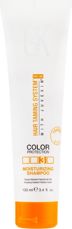 Зволожуючий шампунь Захист кольору - GKhair Moisturizing Shampoo Color Protection, 100 мл - фото N1