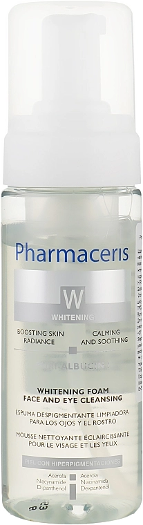 Pharmaceris Отбеливающая пенка для умывания W Foam Eye And Face Cleansing Puri-Albucin I - фото N1