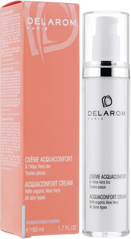 Delarom Увлажняющий крем для лица с экстрактом алоэ вера Moisturizing & Nourishing Anti-Age Acquaconfort Cream - фото N1