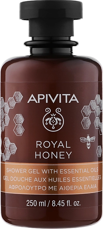Apivita Гель для душа с эфирными маслами "Королевский мёд" Shower Gel Royal Honey - фото N1