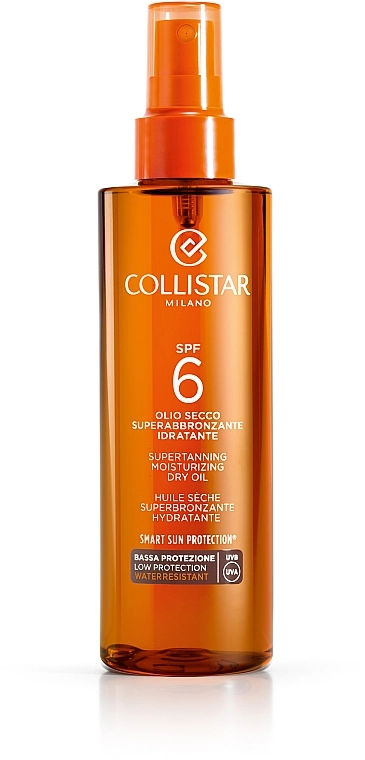 Collistar Олія суха для інтенсивного засмагання Supertanning Moisturizing Dry Oil SPF6 200ml - фото N1