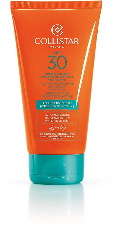 Collistar Крем для загара Active Protection Sun Cream SPF30 150ml - фото N1