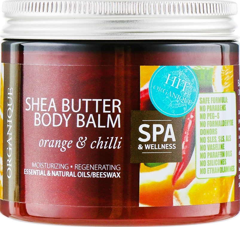 Organique Бальзам для тела "Апельсин и Чили" Shea Butter Body Balm Orange and Chilli - фото N2