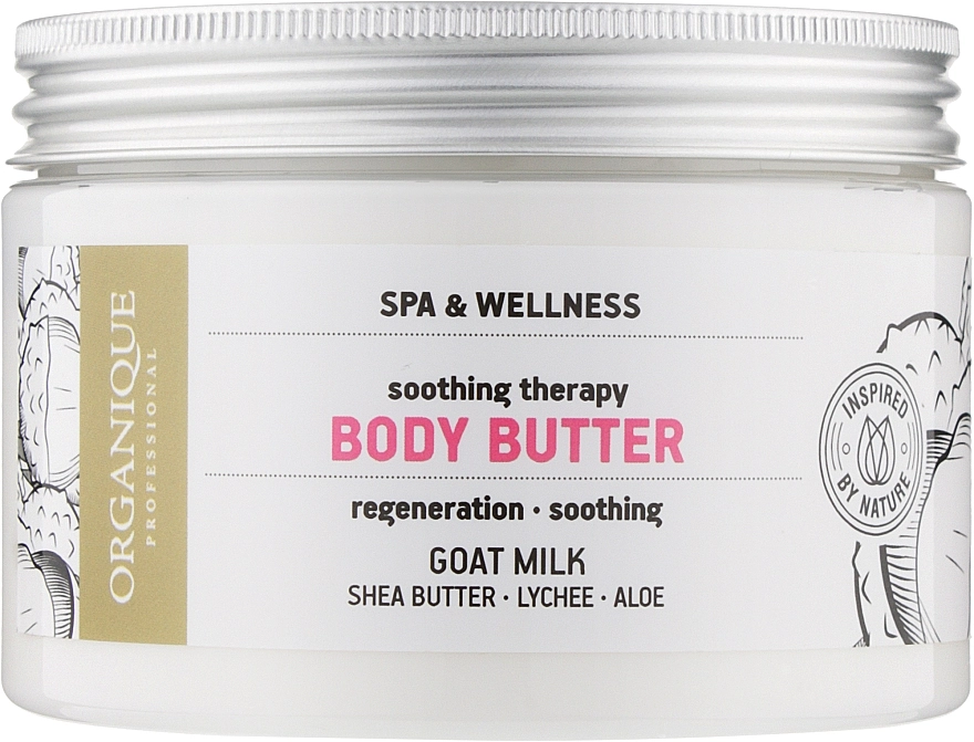 Organique Масло для тіла з молоком Spa Therapie Goat Milk & Lychee Body Butter - фото N1