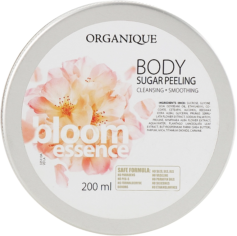 Organique Живильний цукровий пілінг для тіла Bloom Essence Body Sugar Peeling - фото N2