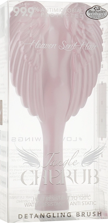 Tangle Angel Расческа-ангел компактная, розовая, 14,8x7,5 см Cherub Brush Pink - фото N1