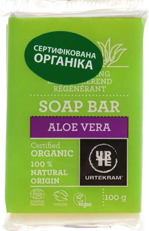 Urtekram Відновлювальне мило Regenerating Aloe Vera Soap - фото N1