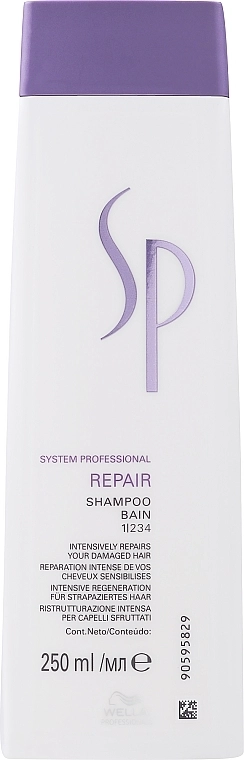 Відновлюючий шампунь для пошкодженого волосся - WELLA Professionals Repair Shampoo, 250 мл - фото N1
