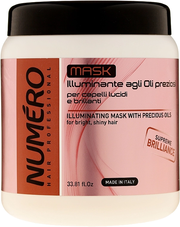 Brelil Маска для надання волоссю блиску з цінними оліями Numero Illuminating Mask With Precious Oils - фото N3