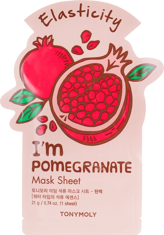 Tony Moly Листовая маска для лица I'm Real Pomegranate Mask Sheet - фото N1