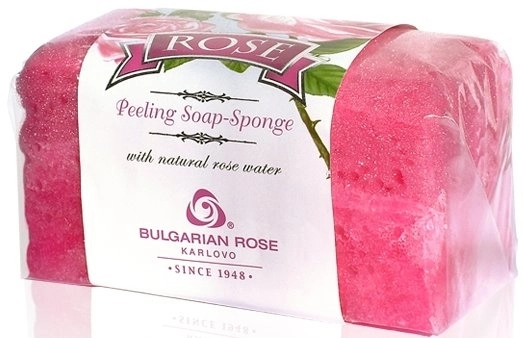 Bulgarian Rose Пілінг мило-губка Bulgarska Rosa Peeling Soap-Sponge - фото N1