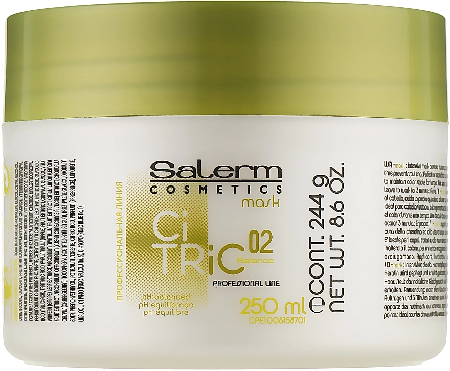 Salerm Маска для окрашенных поврежденных волос Citric Balance Mask - фото N1