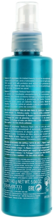 Salerm Експрес спрей для волосся Salerm 21 express Spray All-in-One - фото N2