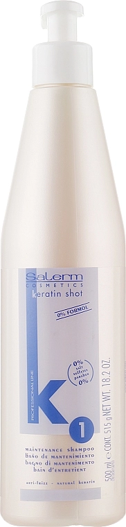 Salerm Шампунь кератиновый Keratin Shot Maintenance Shampoo - фото N1