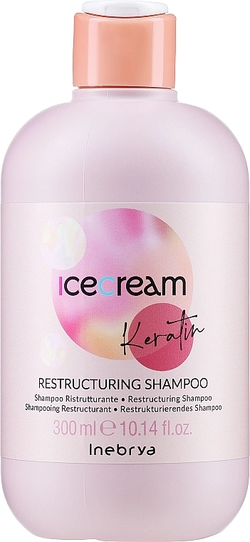 Inebrya Восстанавливающий шампунь с кератином Ice Cream Keratin Restructuring Shampoo - фото N1