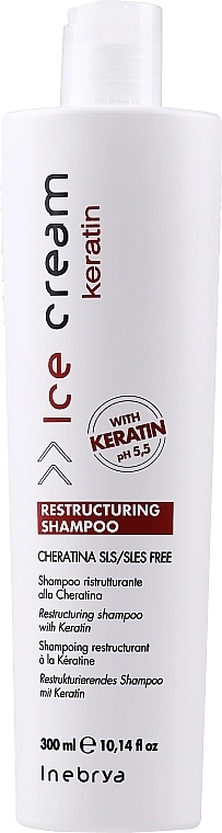 Inebrya Восстанавливающий шампунь с кератином Ice Cream Keratin Restructuring Shampoo - фото N5