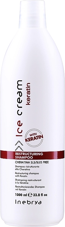 Inebrya Восстанавливающий шампунь с кератином Ice Cream Keratin Restructuring Shampoo - фото N7