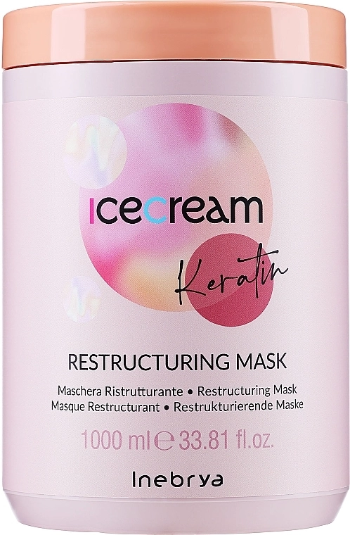 Inebrya Восстанавливающая маска с кератином Ice Cream Keratin Restructuring Mask - фото N3