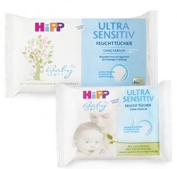 HIPP Детские влажные салфетки "Ультранежные", 52шт BabySanft - фото N1