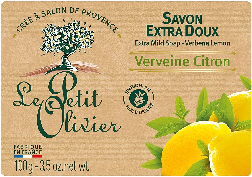 Le Petit Olivier Мило екстраніжне, з екстрактом вербени і лимона Le Petit Olivier-extra mild soap-Verbena and Lemon - фото N1