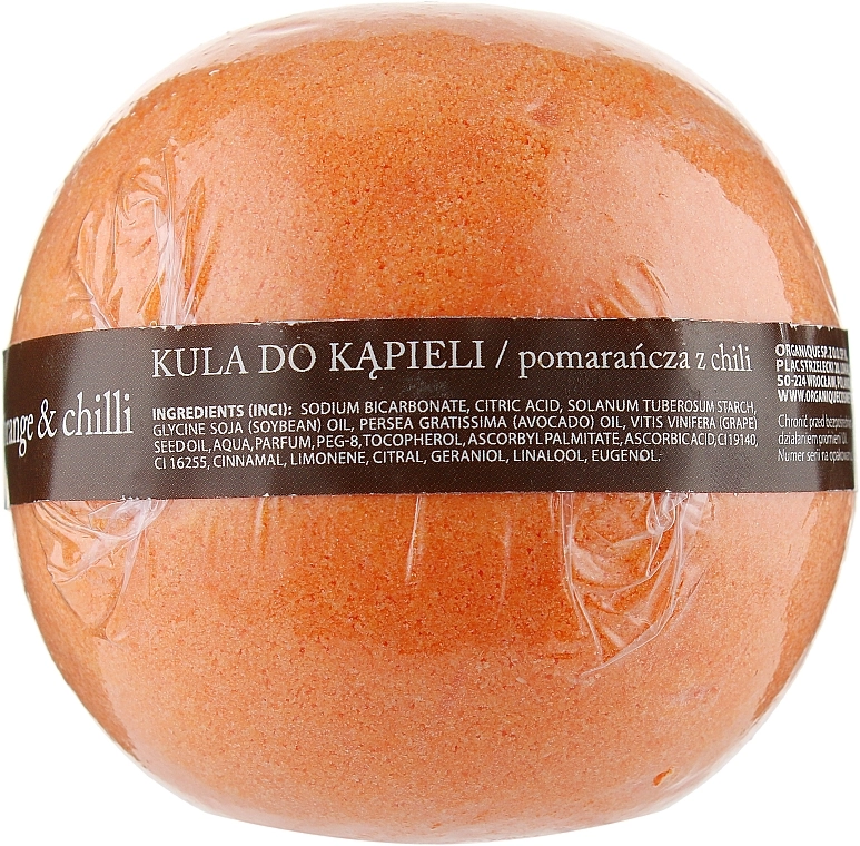 Organique Шипучий шар для ванны "Апельсин и чили" HomeSpa - фото N3