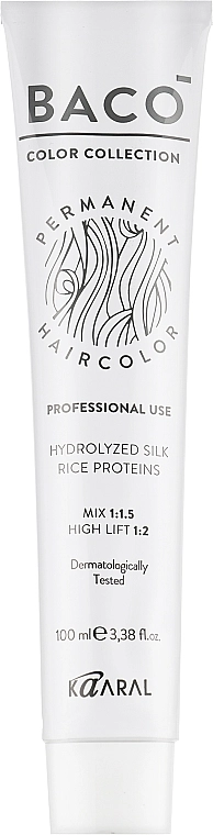 Kaaral Краска для волос Baco Silkera Permanent Hair Colouring - фото N2