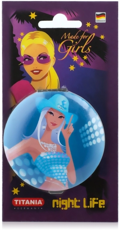 Titania Косметическое зеркальце "Girl", синее - фото N3