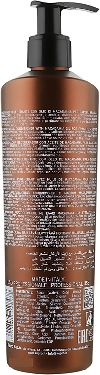 Кондиционер с маслом макадамии для чувствительных и ломких волос - KayPro Macadamia Special Care Conditioner, 350 мл - фото N2