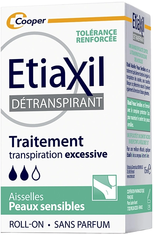 Etiaxil Антиперспирант длительного действия для чувствительной кожи Antiperspirant Treatment Sensitive Skin Armpits Roll-On - фото N9