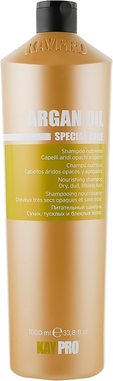 Питательный шампунь с аргановым маслом - KayPro Argan Oil Special Care Nourishing Shampoo, 1000 мл - фото N1