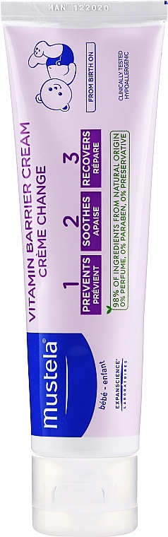 Mustela Захисний крем під підгузник Bebe Vitamin Barrier Cream - фото N1