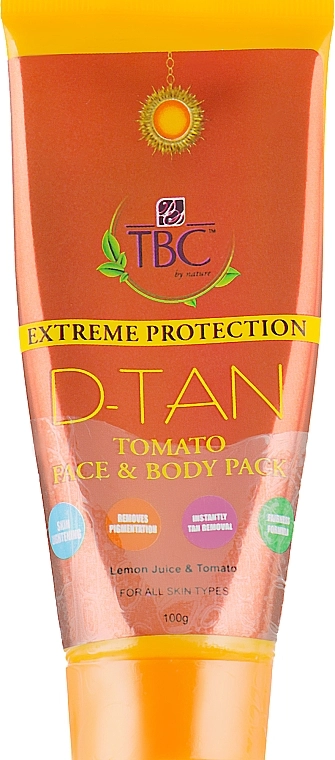 TBC Маска для лица и тела с легким осветляющим эффектом Extreme Protection D-Tan Tomato Face and Body Pack - фото N1
