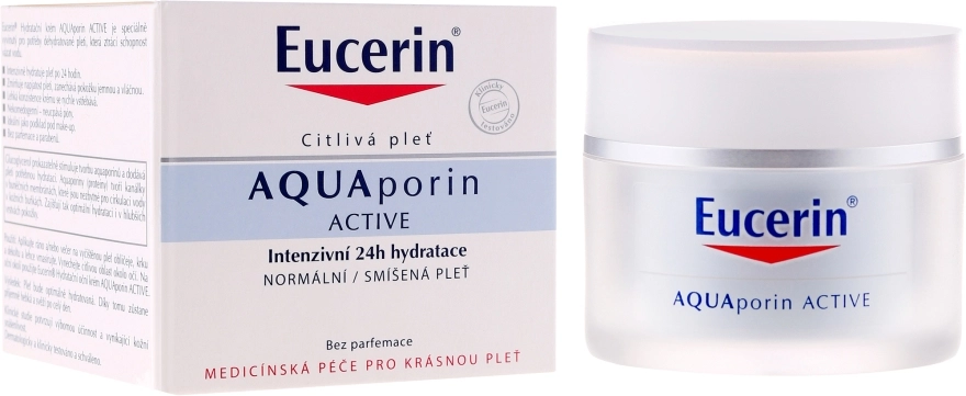 Eucerin Увлажняющий крем для нормальной и комбинированной кожи лица AquaPorin Active Deep Long-lasting Hydration For Normal To Mixed Skin - фото N1