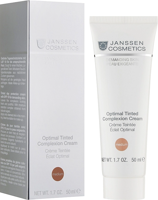 Janssen Cosmetics Дневной комплексный тонирующий крем Optimal Tinted Complexion Cream Medium SPF 10 - фото N2