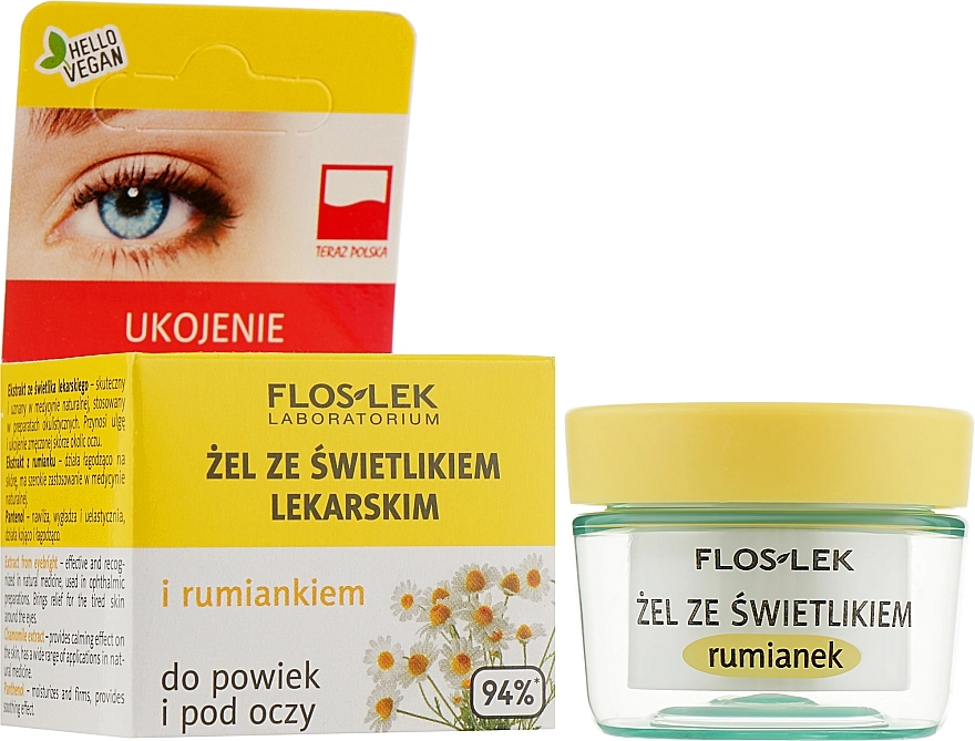 Floslek Гель для век и кожи вокруг глаз с очанкой и ромашкой Lid And Under Eye Gel With Eyebright And Chamomile - фото N2