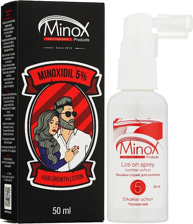 MinoX Лосьон-спрей для роста волос 5% Lotion-Spray For Hair Growth - фото N1