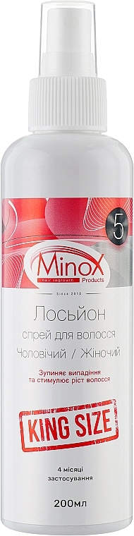 MinoX Лосьйон-спрей проти випадіння волосся 5% Lotion-Spray For Hair Growth - фото N7