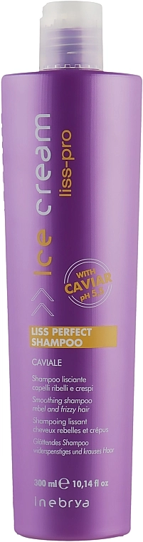 Inebrya Шампунь для жорсткого і неслухняного волосся Ice Cream Liss-Pro Liss Perfect Shampoo - фото N3