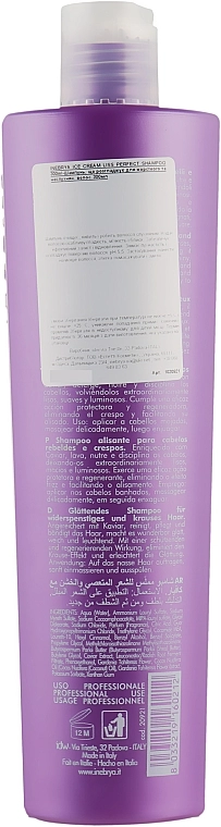 Inebrya Шампунь для жорсткого і неслухняного волосся Ice Cream Liss-Pro Liss Perfect Shampoo - фото N4