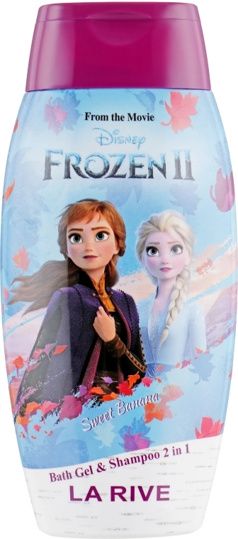 La Rive Гель для купання і шампунь 2 в 1, банан Disney Frozen Bath Gel&Shampoo 2in1 Sweet Banana - фото N1