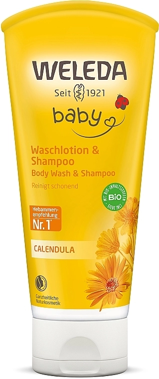 Weleda Шампунь-гель для тела и волос Calendula Waschlotion & Shampoo - фото N1