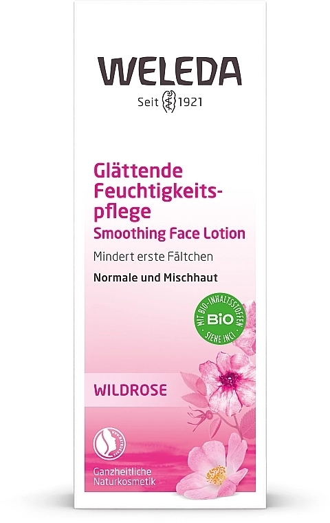 Weleda Розовый разглаживающий увлажняющий крем-уход Wildrosen Glattende Feuchtigkeitspflege - фото N2