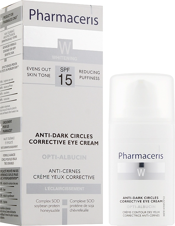 Pharmaceris Корректирующий крем для кожи вокруг глаз W Anti-Dark Circles Corrective Eye Cream - фото N2