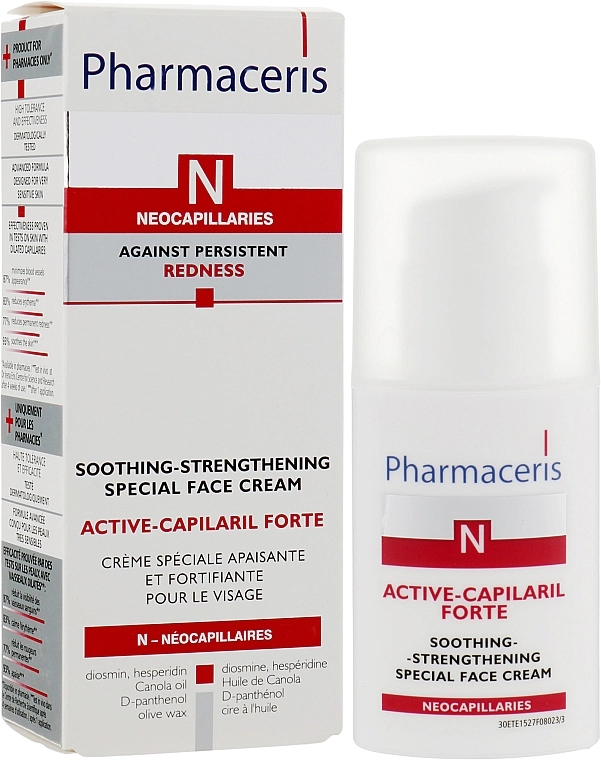 Pharmaceris Специальный успокаивающе-укрепляющий крем для лица N Active-Capilaril Forte Cream - фото N2