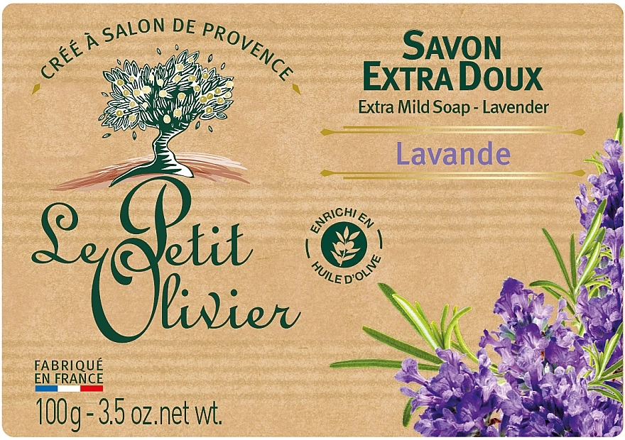 Le Petit Olivier Мыло экстранежное, с экстрактом лаванды Extra mild soap-Lavender - фото N1
